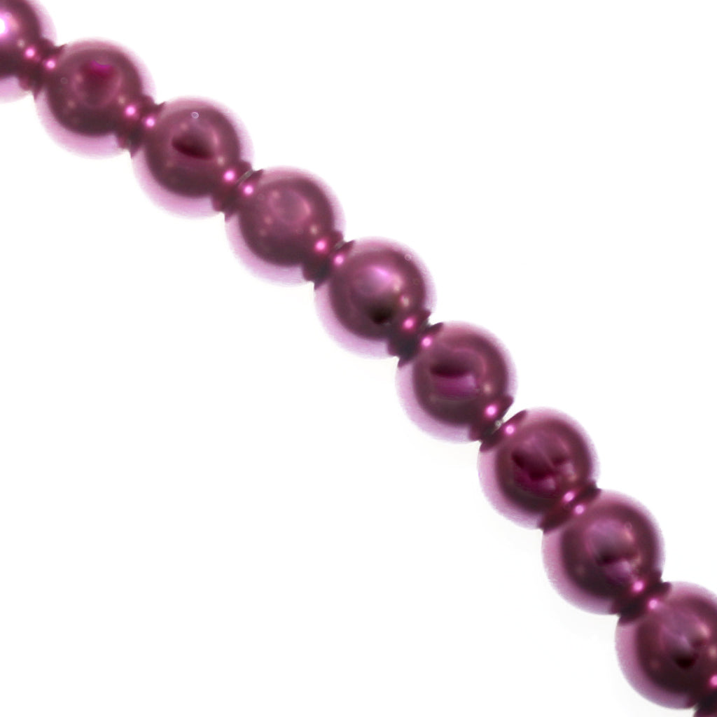 Glass Pearls, 6mm, Approx 140 pcs per strand, Available in Multiple Colour
