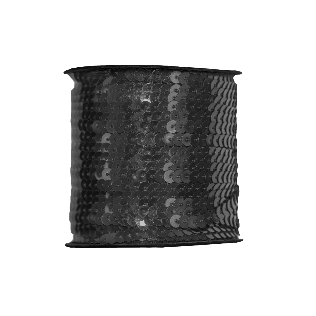 Embellishment, Sequin Ribbon, 6mm & 5mm, Plastic, 100 Yards, Available in Multiple Colours