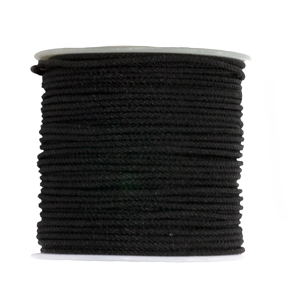Nylon Beading Knotting Cord, Black, 1.5mm, 100 yards