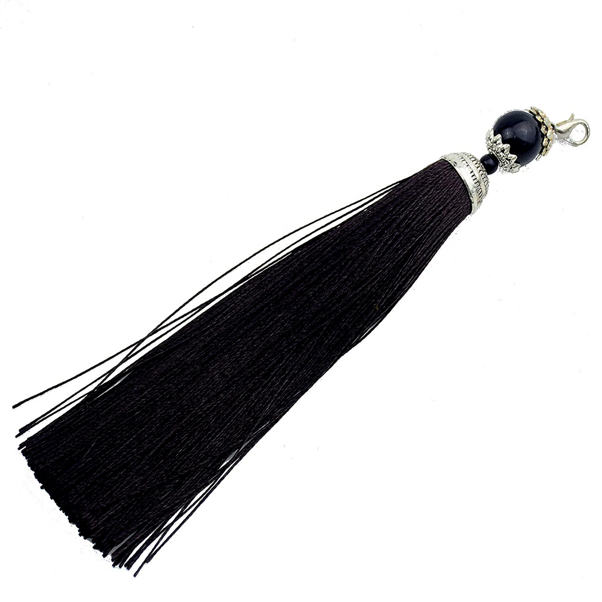 Tassels, Silk Fringe thread with Lobster Clasp, 6 inch, 1pc, Available in 13 colors