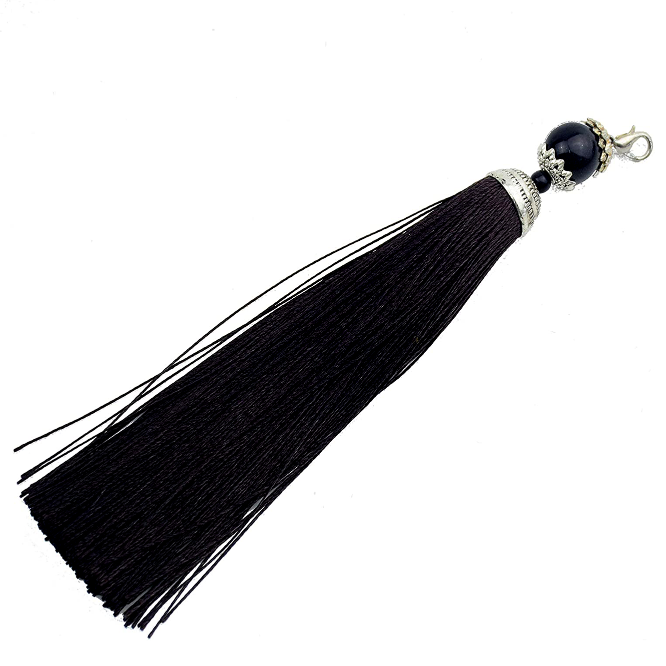 Tassels, Silk Fringe thread with Lobster Clasp, 6 inch, 1pc, Available in 13 colors