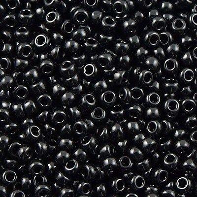 Seed Bead Bulk Bags - 6/0 - Black Opaque - 447g/6,000pcs