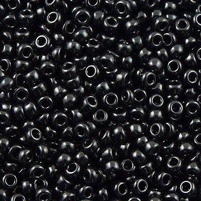 Seed Bead Bulk Bags - 8/0 - Black Opaque - 449g/13,000pcs