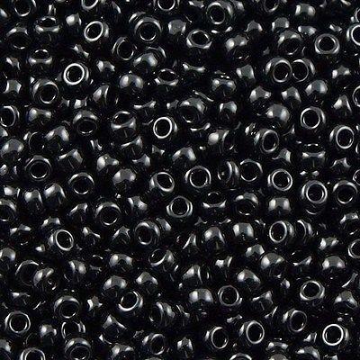 Seed Bead Bulk Bags - 12/0 - Black Opaque - 444g/44,000pcs