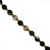 Faceted Hexagon Gemstones with Gold Spacer Bead, 6mm, Available in Various Gemstones