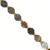 Faceted Hexagon Gemstones With Gold Spacer Bead, 8mm, Available in Various Gemstones