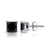 Earrings, Faceted Square Cubic Zirconia Studs, Sterling Silver with Rhodium, Available in Multiple Sizes, Sold per pkg of 1 pair