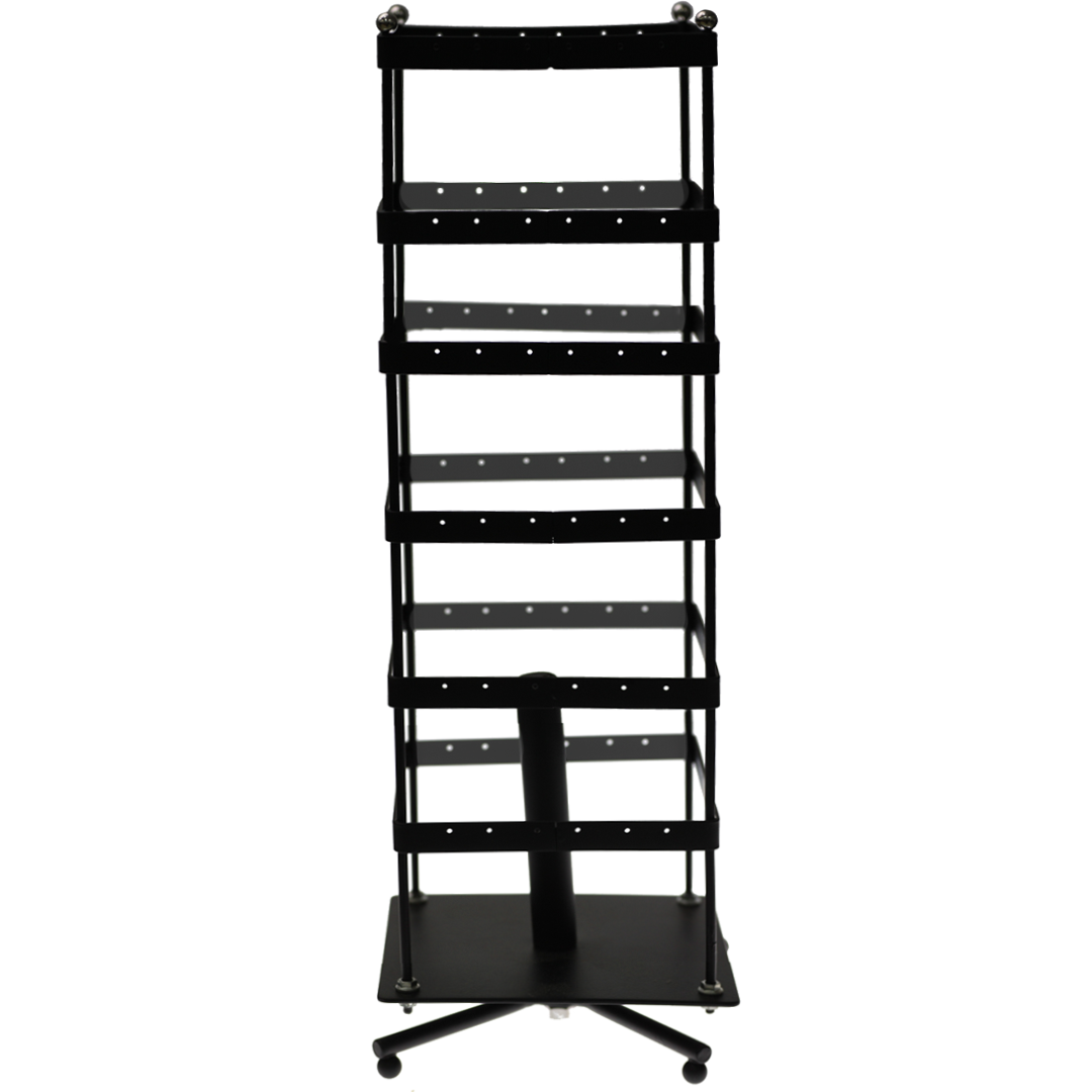 Tools, Spinning Tower Earring Stand, 6 Tier, Matte Black, Steel, 45cm x 16cm, 1 Stand