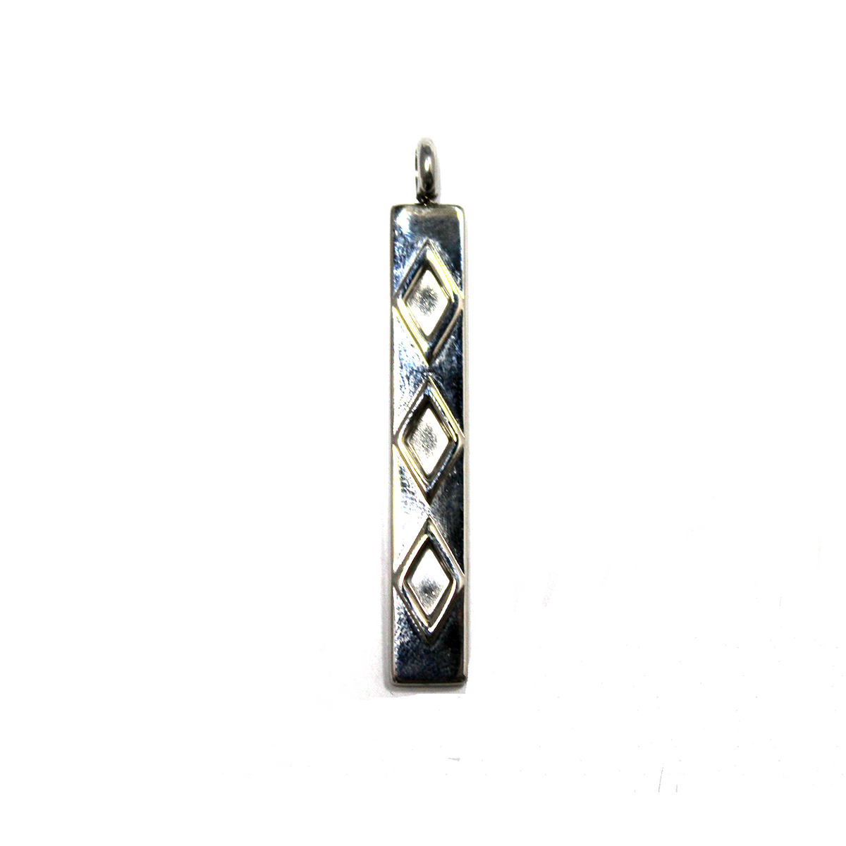 Pendant, Bar, Stainless Steel, 46mm x 7mm X 2mm, Sold Per pkg of 1