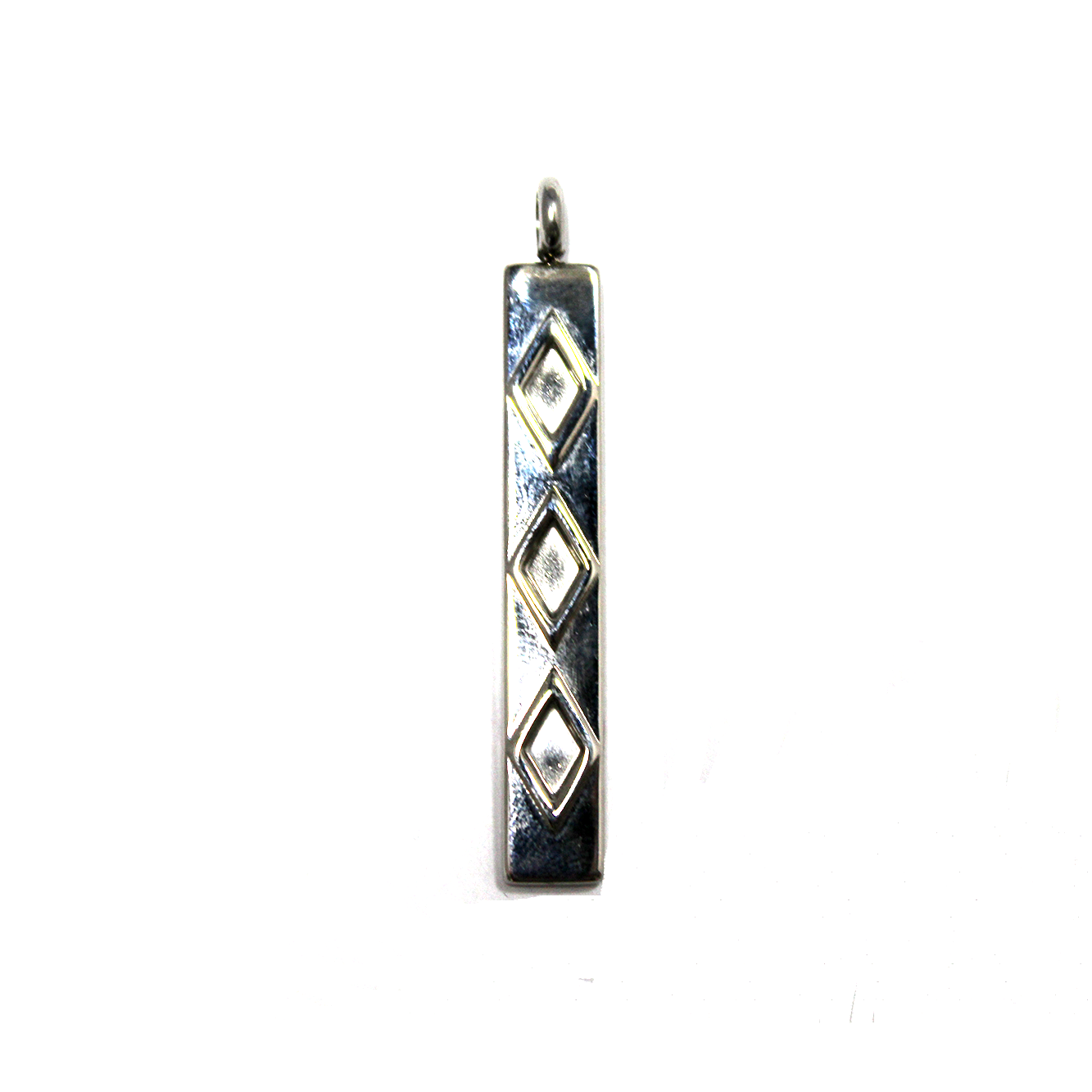 Pendant, Bar, Stainless Steel, 46mm x 7mm X 2mm, Sold Per pkg of 1