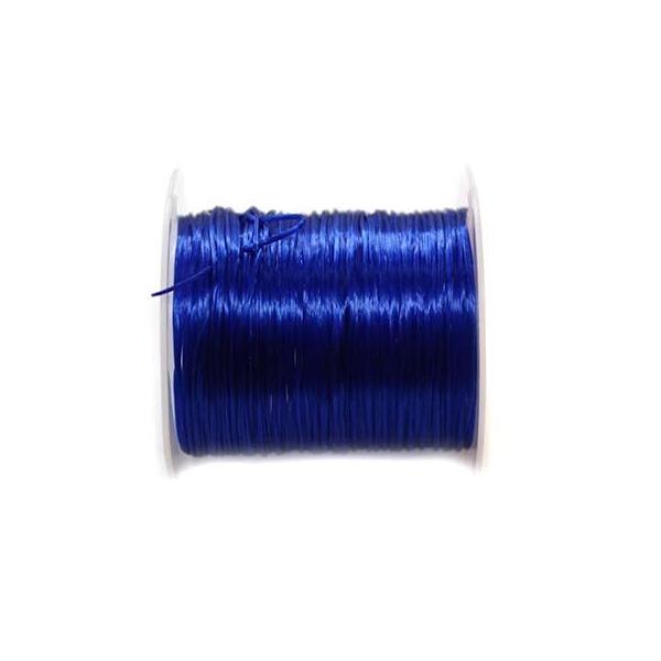 Crystal Tec Elastic Bead Cord, Blue, 0.5mm, ~ 8 yards