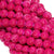 Marble Style Glass Beads, Fuchsia Opaque, 10mm  - 1mm (hole), 82 pcs per strand