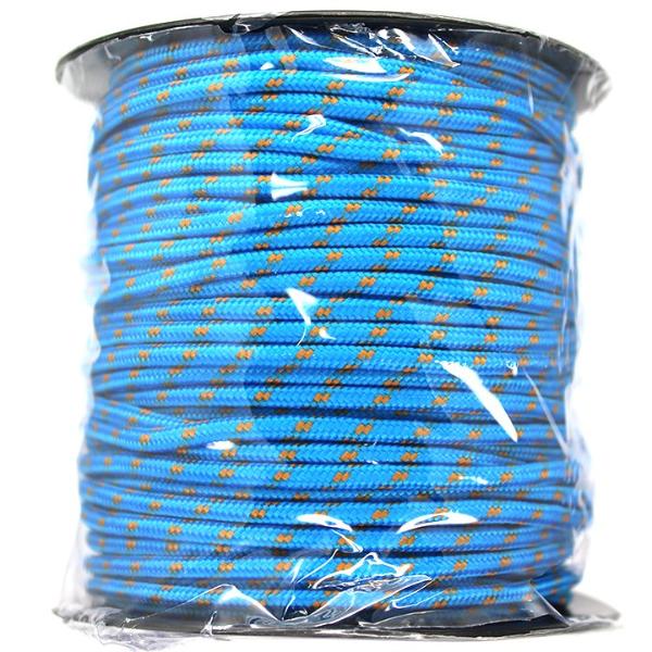 Paracord Nylon, China, Blue &amp; Orange, 3mm, ~ 50 meters