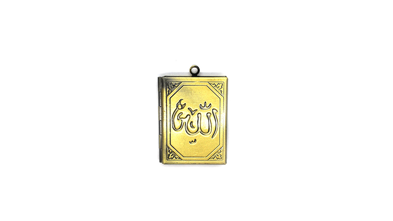 Pendant, Book Locket, Brass, Alloy, 39mm x 27m, Sold Per pkg of 1