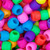 Plastic Beads Bulk Bag, Pony Beads, Multicolour, 9.5mm, Sold Per pkg of Approx 600 pcs
