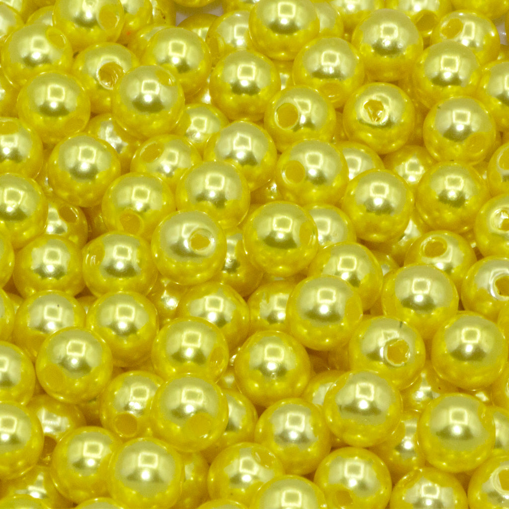 Plastic Pearl Bead Bulk Bag - Pearl Beads - Available in Multiple Colours & Sizes - 1 Bulk Bag