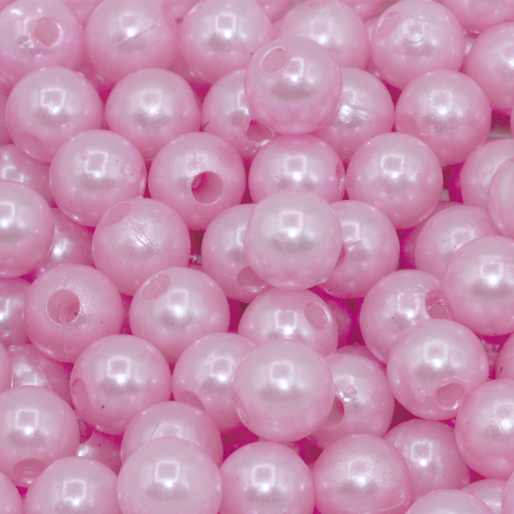 Plastic Pearl Bead Bulk Bag - Pearl Beads - Available in Multiple Colours & Sizes - 1 Bulk Bag