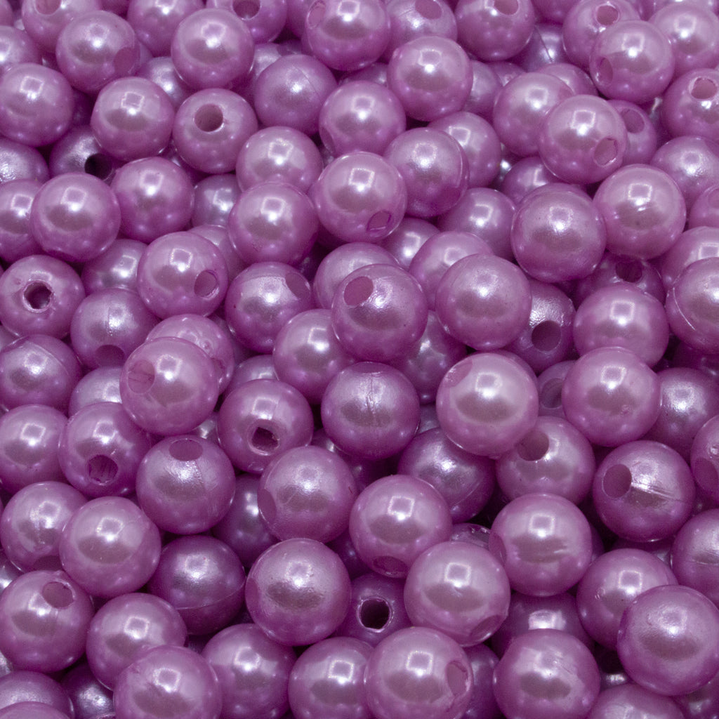 Plastic Pearl Bead Bulk Bag - Pearl Beads - Available in Multiple Colours & Sizes - 1 Bulk Bag