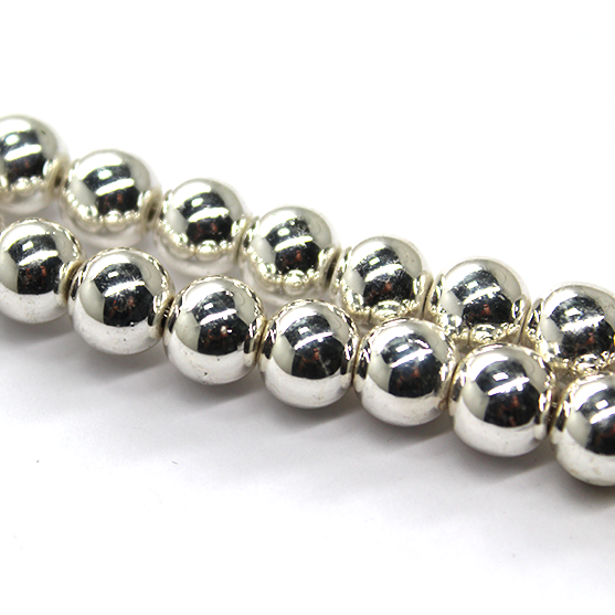 Hematite, Round, Plated, Available in Multiple Sizes and Colours