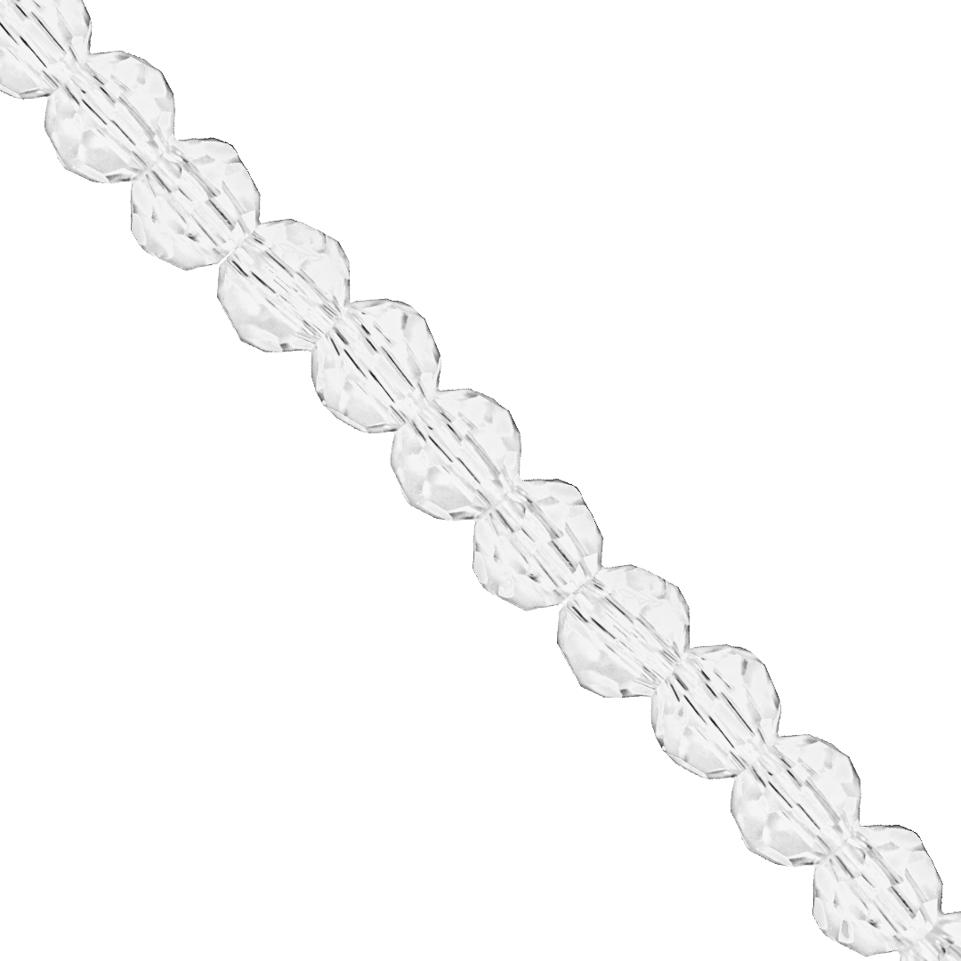 Glass Crystal Beads, Round, Faceted, 3.5mm, Approx 170 pcs per strand, Available in Multiple Colours