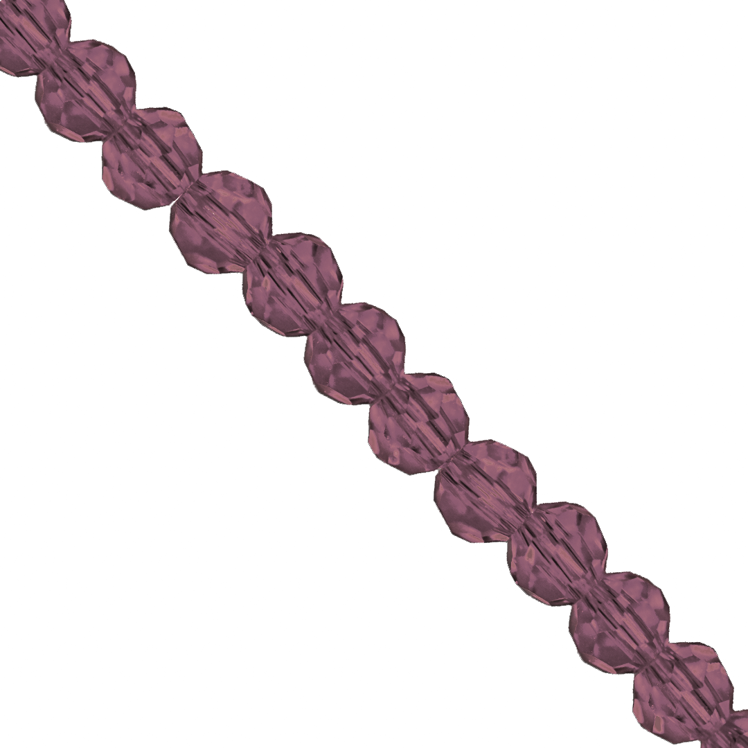 Glass Crystal Beads, Round, Faceted, 3.5mm, Approx 170 pcs per strand, Available in Multiple Colours