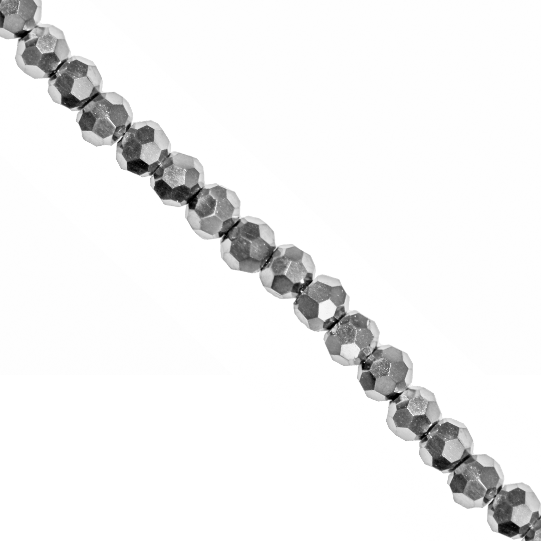 Glass Crystal Beads, Round, Faceted, 6mm, Approx 90 pcs per strand, Available in Multiple Colours