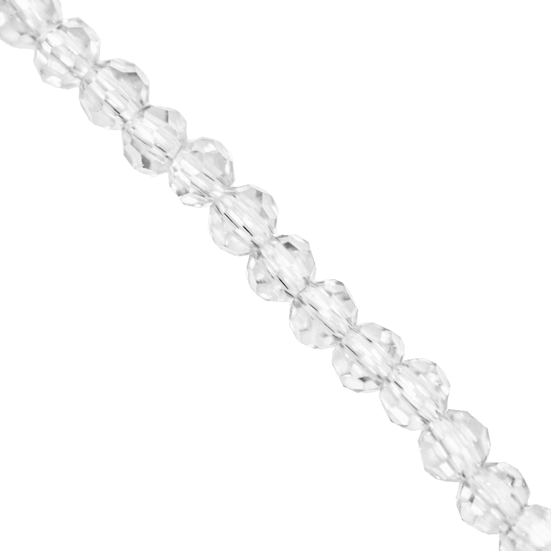 Glass Crystal Beads, Round, Faceted, 3mm, Approx 170 pcs per strand, Available in Multiple Colours