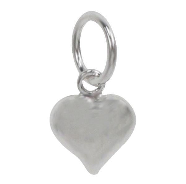 Charms, Smooth Heart, Sterling Silver, 8mm L x 8mm W , Sold Per pkg of 1 - Butterfly Beads