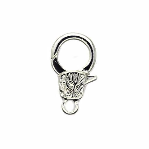 Clasp, Lobster, Silver, Alloy, 23mm x 13mm, Sold Per pkg of 2