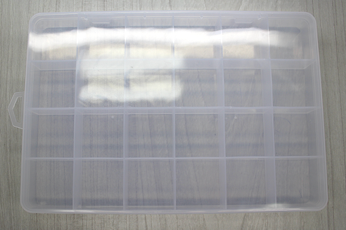 Tools, Plastic Bead Organizer Container, 19cm x 13cm, 24 Compartments, 1pc