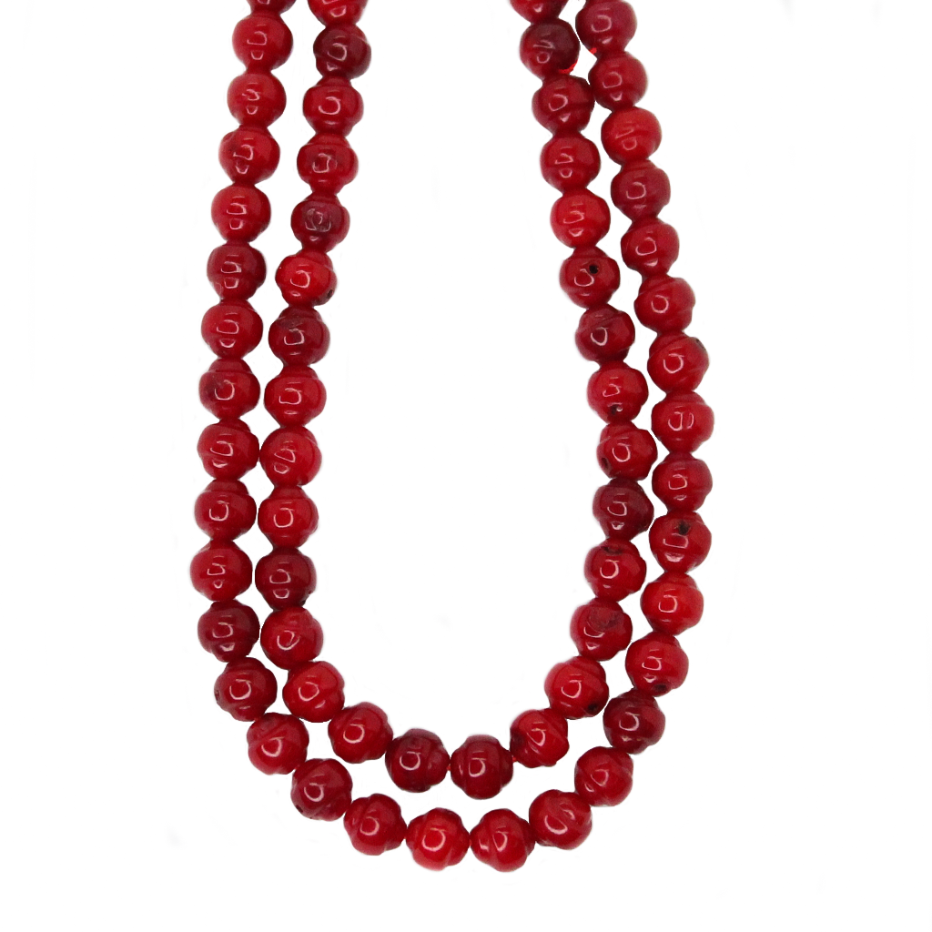 Red Coral, Semi-Precious Stone, 5mm, 66 pcs per strand