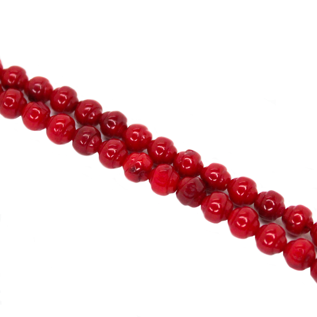 Red Coral, Semi-Precious Stone, 5mm, 66 pcs per strand