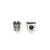 Charms, Boxed Crown, Silver, Alloy, 10mm X 9mm X 8mm, Sold Per pkg of 3