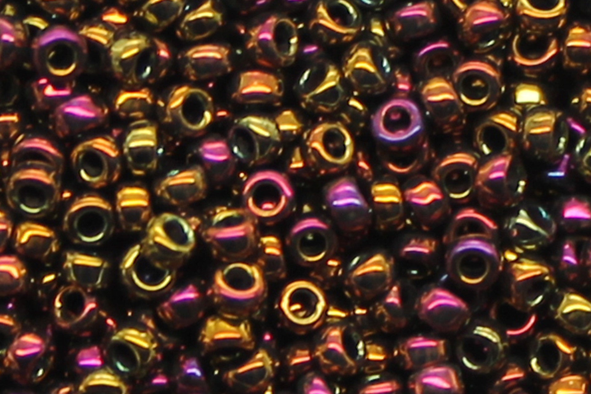 Japanese Seed Beads-Miyuki 15/0-Light Bronze Iris AB Metallic