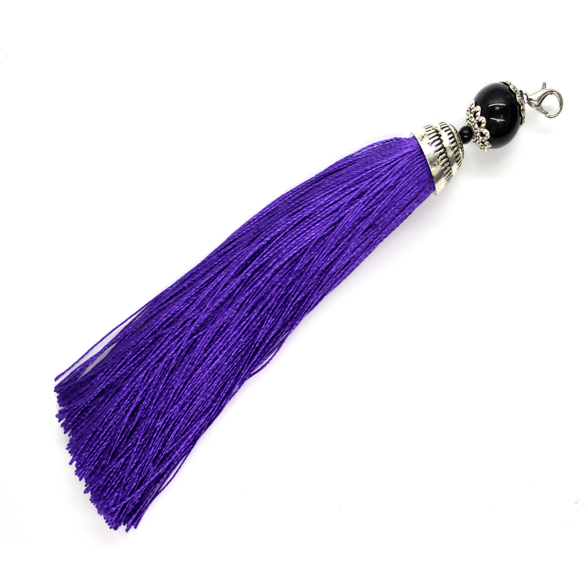 Tassels, Silk Fringe thread with Lobster Clasp, 6 inch, 1pc, Available in 13 colors