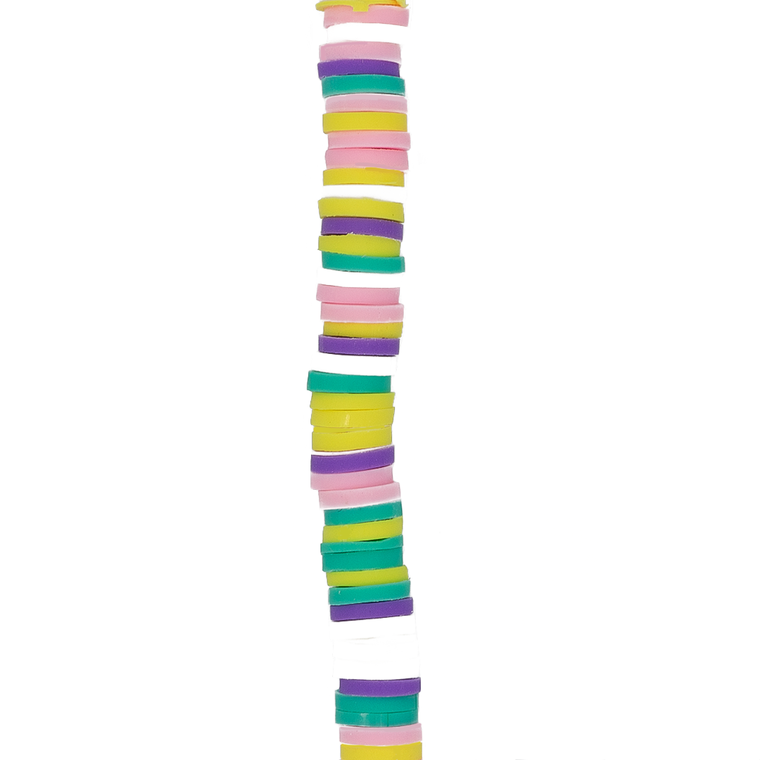 Heishi Beads, Flat Disk Polymer Clay Beads, 6mm, Available in Multiple Colours