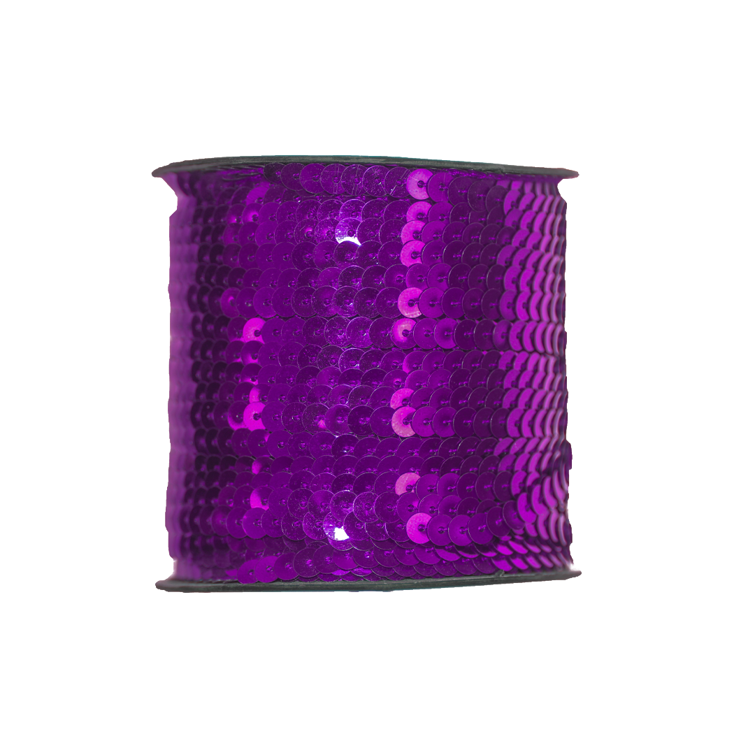 Embellishment, Sequin Ribbon, 6mm & 5mm, Plastic, 100 Yards, Available in Multiple Colours