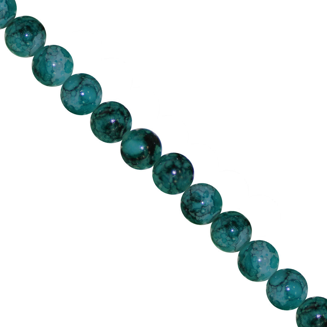 Marble Style Glass Beads, Opaque, 8mm, Approx 90 pcs per strand, Available in Multiple Colours