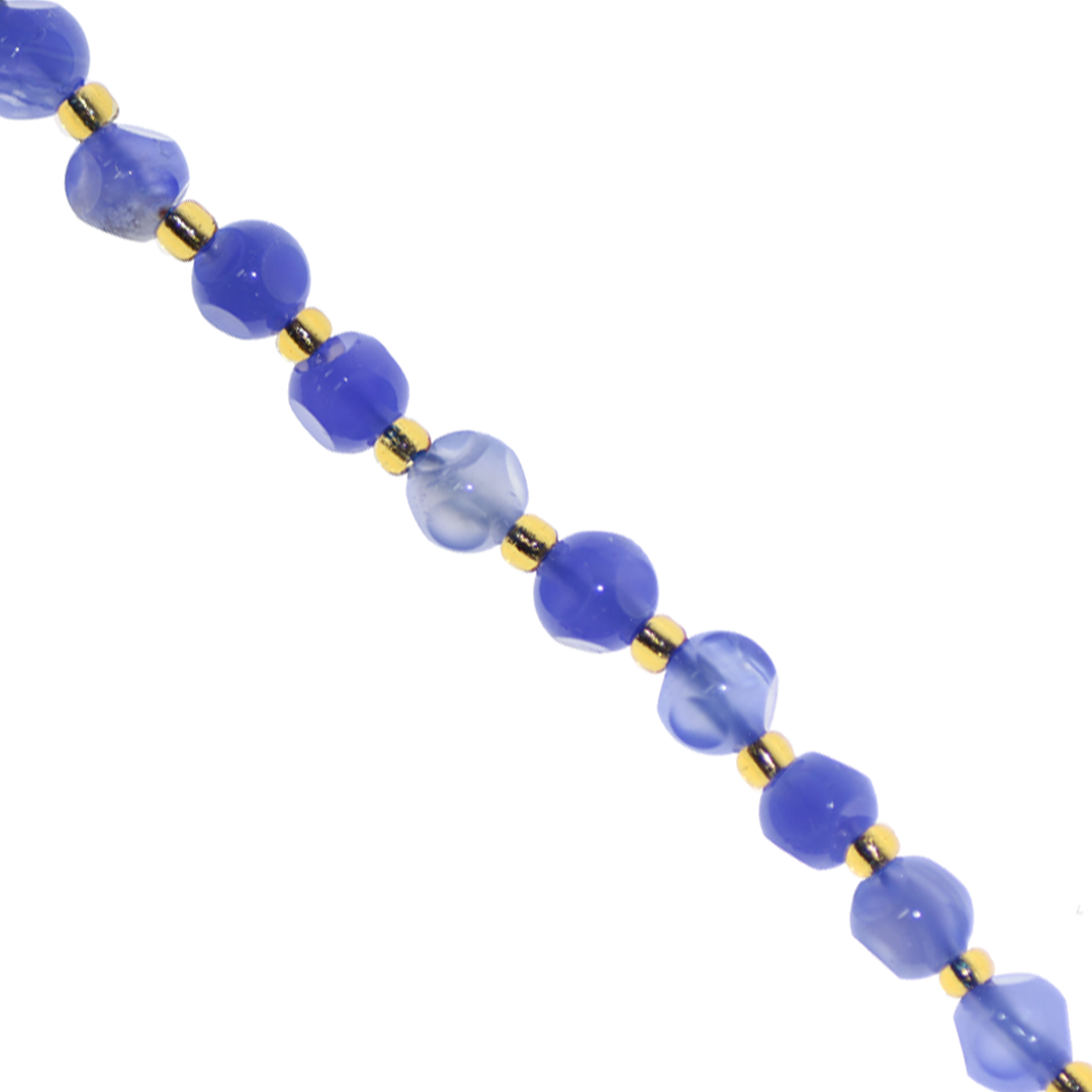 Dice Gemstones with Gold Spacer Bead, 6mm, Available in Various Gemstones