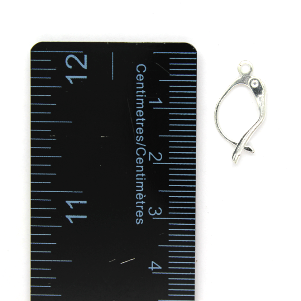 Earrings, Silver, Alloy, Lever Back Earrings, 19mm x 9mm, sold per pkg of 6