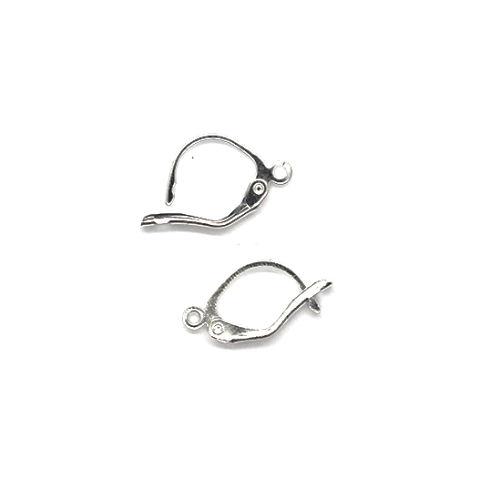 Earrings, Silver, Alloy, Lever Back Earrings, 19mm x 9mm, sold per pkg of 6
