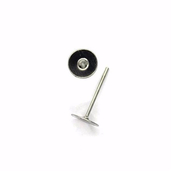 Earrings, Bright Silver, Alloy, Stud Earnuts, 12mm x 8mm, Sold Per pkg of 15 pairs