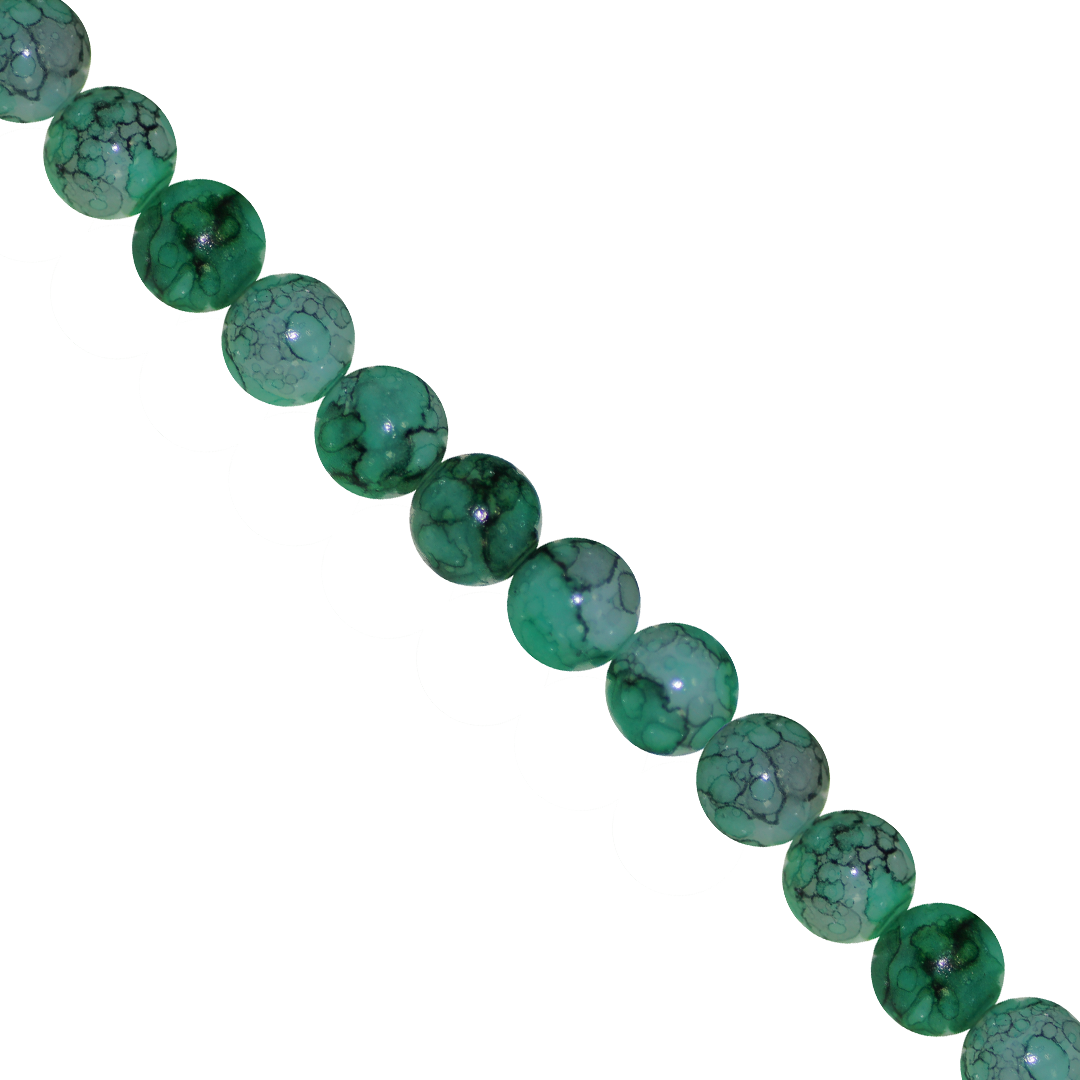 Marble Style Glass Beads, Opaque, 8mm, Approx 90 pcs per strand, Available in Multiple Colours