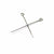 Eye Pins, Silver, Alloy, 1.4 inch, 24 Gauge