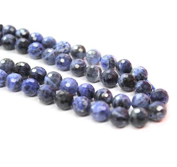 Faceted Sodalite, Semi-Precious Stone, 6mm, 70 pcs per strand