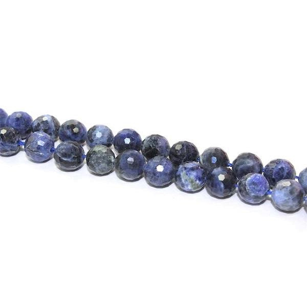 Faceted Sodalite, Semi-Precious Stone, 6mm, 70 pcs per strand