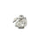 Bails, Large Crystal Swan, Silver, Alloy, 12.5mm x 13mm, Sold Per pkg of 1