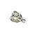 Bails, Designed Bail, Silver, Alloy, 13mm x 8mm, Sold Per pkg of 12