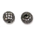 Micro Pave Round Spacer Bead, Cubic Zirconia, Gun Metal-Plated, 10mm, 1pc