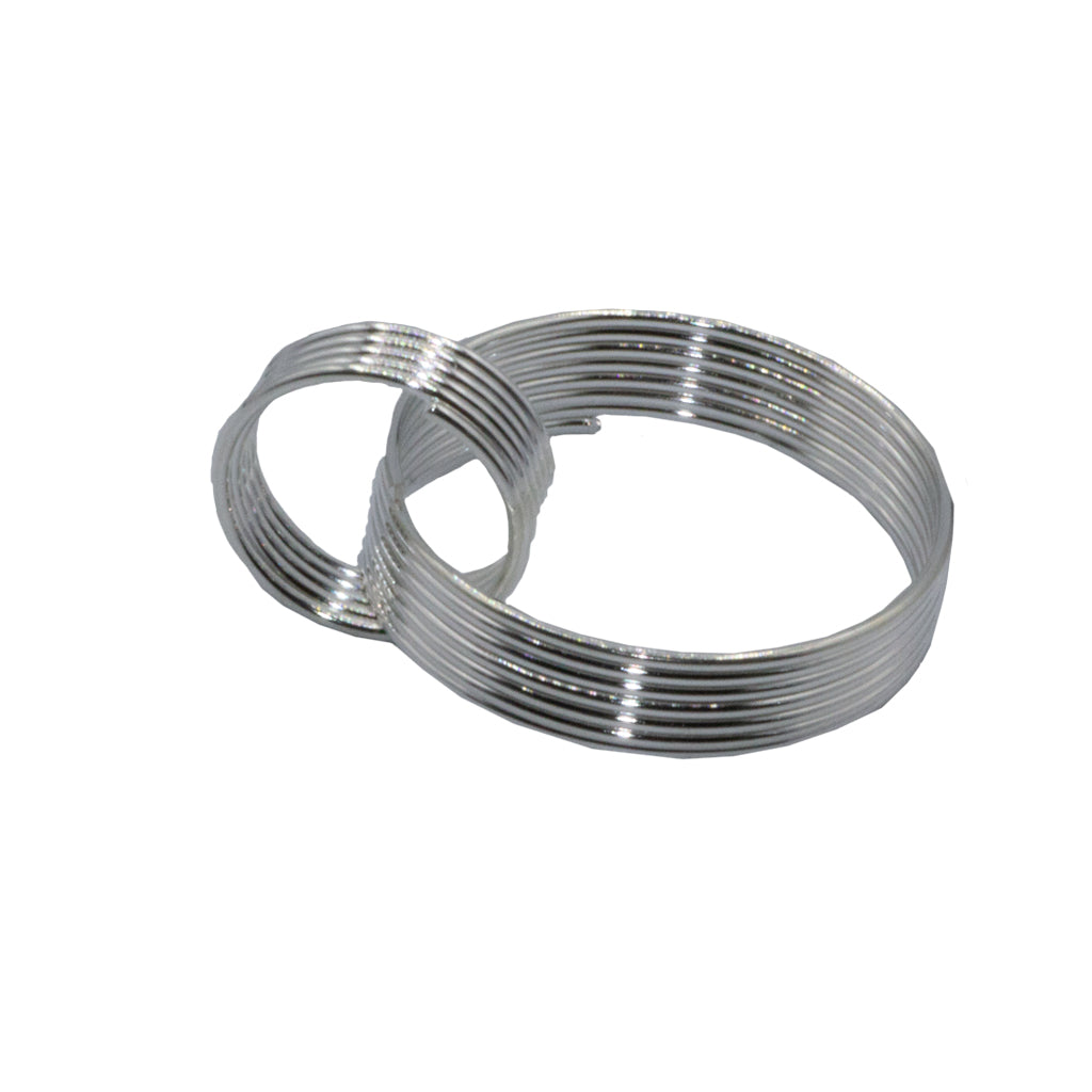 Pendant, Spring Coil Pendant, Bright Silver, Alloy, 25mm x 25mm (Large Coil) 14mm x 14mm (Small Coil), Sold Per pkg of 4 Pcs